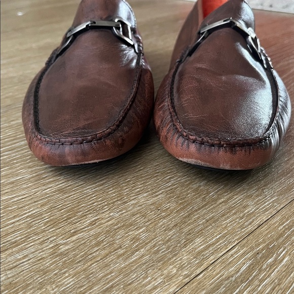 Donald Pliner Victor Leather Driver Loafer Bit Hardware cognac brown size 13 main image 9